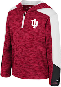 Toddler Indiana Hoosiers Cardinal Colosseum Up-Ton Long Sleeve Qtr Zip