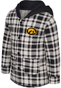 Toddler Iowa Hawkeyes Black Colosseum BMO Plaid Long Sleeve T-Shirt