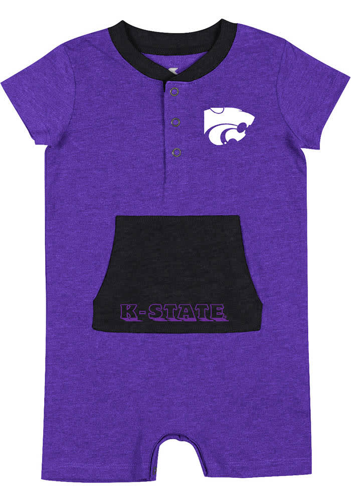 Colosseum K-State Wildcats Baby Purple Wheeler Romper Short Sleeve One Piece