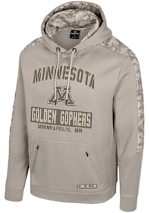 Mens Minnesota Golden Gophers Tan Colosseum OHT Battalion Long Sleeve Hoodie