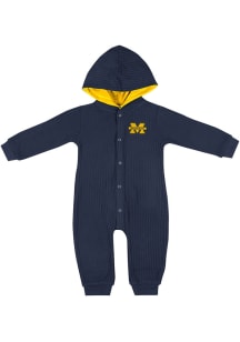 Baby Michigan Wolverines Blue Colosseum Lumpy Space Long Sleeve One Piece