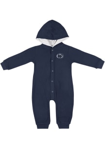 Baby Penn State Nittany Lions Navy Blue Colosseum Lumpy Space Long Sleeve One Piece