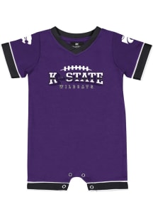 Baby K-State Wildcats Purple Colosseum Candy Kingdom Short Sleeve One Piece
