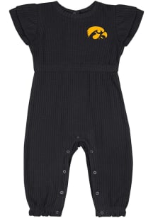 Baby Iowa Hawkeyes Black Colosseum Beautopia Short Sleeve One Piece
