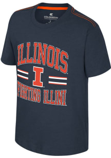 Youth Illinois Fighting Illini Navy Blue Colosseum The Jiggler Short Sleeve T-Shirt