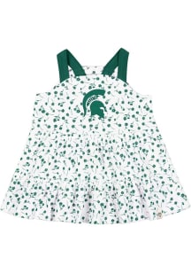 Colosseum Michigan State Spartans Baby Girls Green Robin Short Sleeve Dress