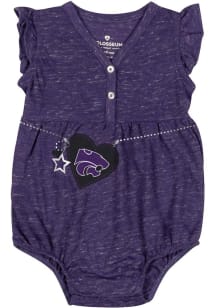 Colosseum K-State Wildcats Baby Purple Nancy Short Sleeve One Piece