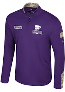 Mens K-State Wildcats Purple Colosseum OHT Company Qtr Zip Pullover