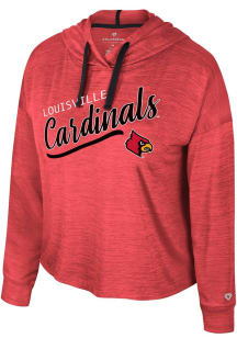 Colosseum Louisville Cardinals Womens Red Marina Hooded Sweatshirt