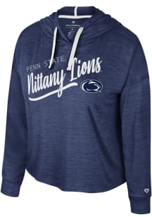 Womens Penn State Nittany Lions Navy Blue Colosseum Marina Hooded Sweatshirt