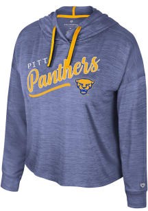 Colosseum Pitt Panthers Womens Blue Marina Hooded Sweatshirt