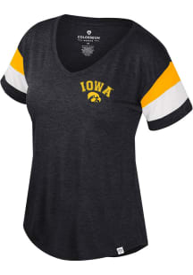 Colosseum Iowa Hawkeyes Womens Black Delacroix Short Sleeve T-Shirt