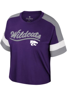 Colosseum K-State Wildcats Womens Purple Diamond Short Sleeve T-Shirt