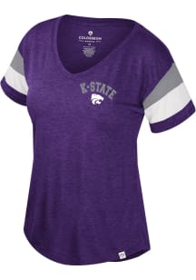 Colosseum K-State Wildcats Womens Purple Delacroix Short Sleeve T-Shirt