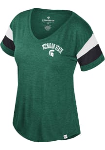 Colosseum Michigan State Spartans Womens Green Delacroix Short Sleeve T-Shirt