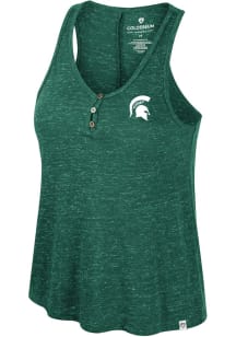 Womens Michigan State Spartans Green Colosseum Prudence Tank Top