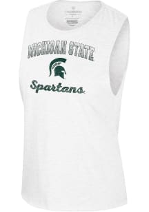 Womens Michigan State Spartans White Colosseum Sustainable Tank Top