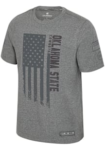 Colosseum Oklahoma State Cowboys Grey OHT Active Duty Short Sleeve T Shirt
