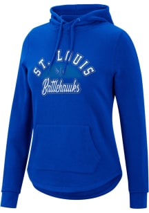 Colosseum St Louis Battlehawks Womens Blue Crossover  Hooded Sweatshirt