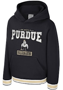 Colosseum Purdue Boilermakers Youth Black George Long Sleeve Hoodie