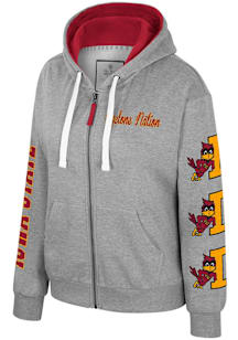 Colosseum Iowa State Cyclones Womens Grey Raven Long Sleeve Full Zip Jacket