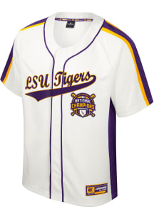 Colosseum LSU Tigers Mens White Ruth Jersey