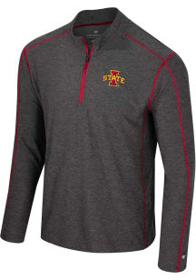 Colosseum Iowa State Cyclones Mens Grey Jacob Long Sleeve 1/4 Zip Pullover