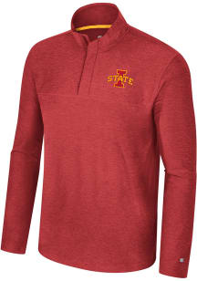 Colosseum Iowa State Cyclones Mens Cardinal Marty Long Sleeve 1/4 Zip Pullover