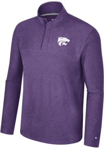 Colosseum K-State Wildcats Mens Purple Marty Long Sleeve 1/4 Zip Pullover
