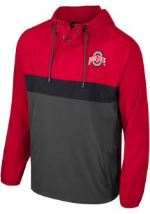 Mens Ohio State Buckeyes Red Colosseum Wilkes Packable Anorak Light Weight Jacket