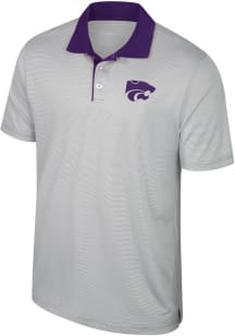 Colosseum K-State Wildcats Mens Purple Tuck Short Sleeve Polo