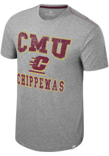 Colosseum Central Michigan Chippewas Grey Buddy Triblend Short Sleeve Fashion T Shirt
