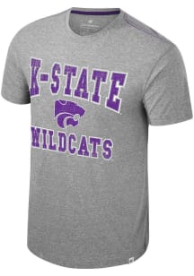 Colosseum K-State Wildcats Grey Buddy Triblend Short Sleeve Fashion T Shirt