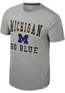Colosseum Michigan Wolverines Grey Buddy Triblend Short Sleeve Fashion T Shirt