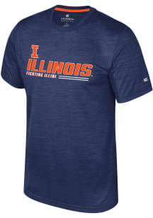 Colosseum Illinois Fighting Illini Navy Blue Langmore Short Sleeve T Shirt