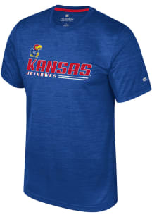 Colosseum Kansas Jayhawks Blue Langmore Short Sleeve T Shirt