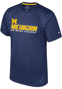 Colosseum Michigan Wolverines Navy Blue Langmore Short Sleeve T Shirt