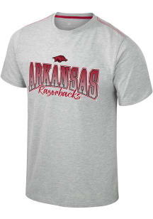 Colosseum Arkansas Razorbacks Grey Roy Short Sleeve T Shirt