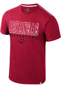 Colosseum Arkansas Razorbacks Crimson Charles Short Sleeve T Shirt