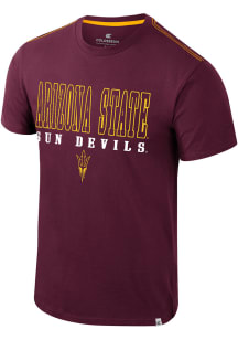 Colosseum Arizona State Sun Devils Maroon Charles Short Sleeve T Shirt
