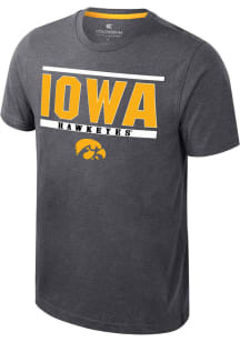 Colosseum Iowa Hawkeyes Black Bend Short Sleeve T Shirt