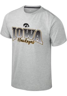 Colosseum Iowa Hawkeyes Grey Roy Short Sleeve T Shirt