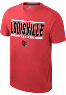 Colosseum Louisville Cardinals Red Bend Short Sleeve T Shirt