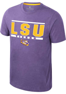 Colosseum LSU Tigers Purple Bend Short Sleeve T Shirt