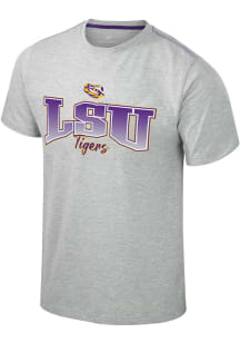 Colosseum LSU Tigers Grey Roy Short Sleeve T Shirt