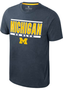 Colosseum Michigan Wolverines Navy Blue Bend Short Sleeve T Shirt