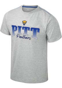 Colosseum Pitt Panthers Grey Roy Short Sleeve T Shirt
