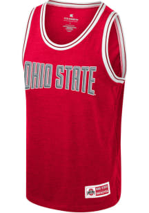 Colosseum Ohio State Buckeyes Mens Red Shooting Short Sleeve Tank Top