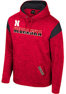 Colosseum Nebraska Cornhuskers Mens Red Artemis Fleece Hood