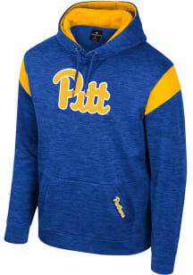 Mens Pitt Panthers Blue Colosseum Artemis Fleece Long Sleeve Hoodie